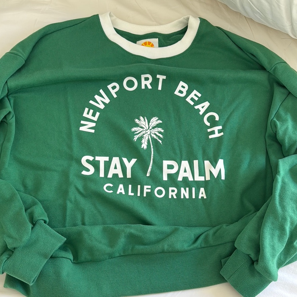 NWOT Green Newport Beach Sweatershirt